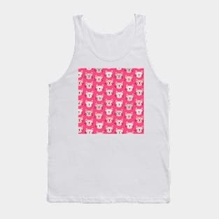 Cute cat pattern in pink Tank Top